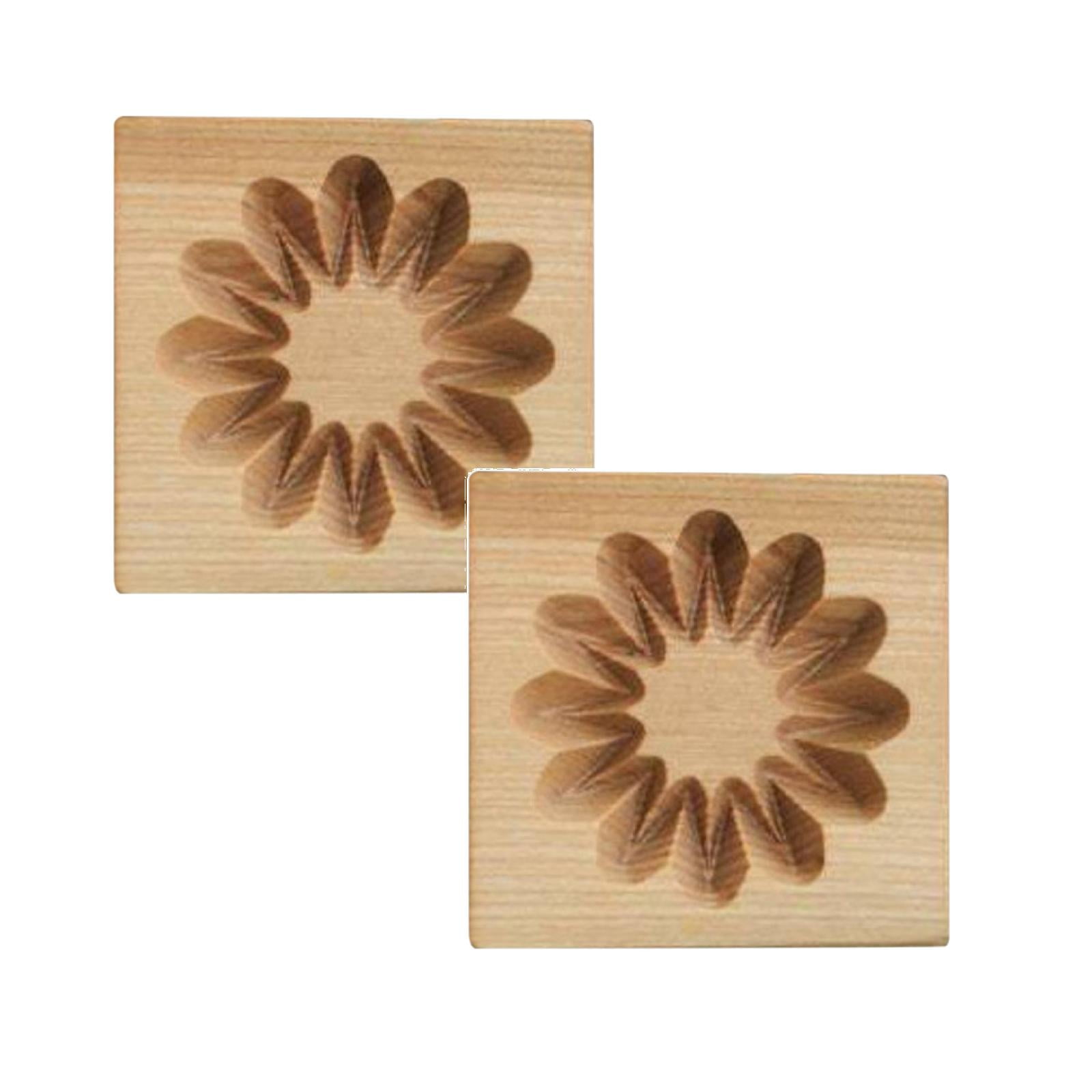 Carved Wooden Cookie Kitchen Cookie Cutter Cookie Stamp Pumpkin Cookie
