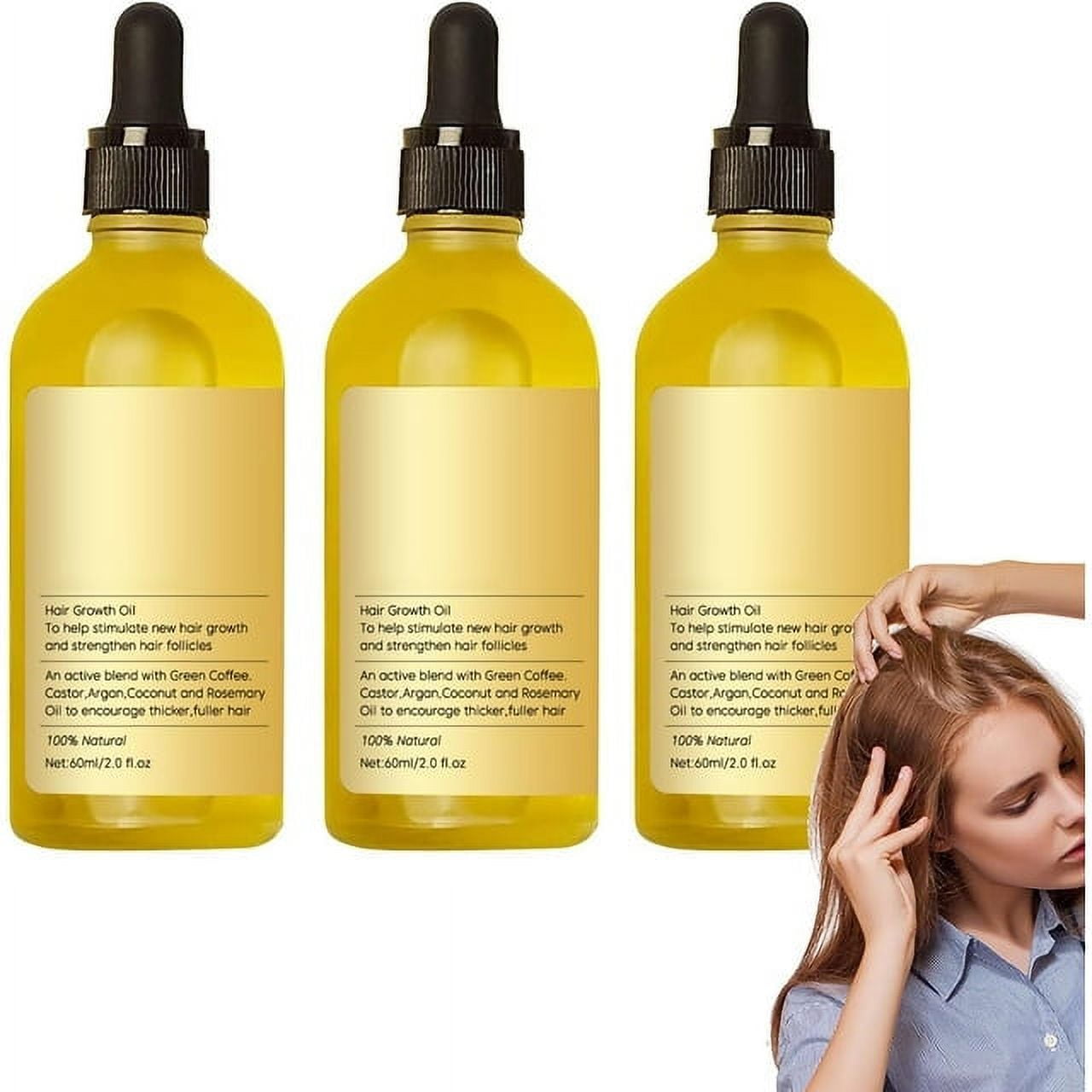 Carvenchi Natural Hair Growth Oil, Rosemary Oil for Hair Growth Organic