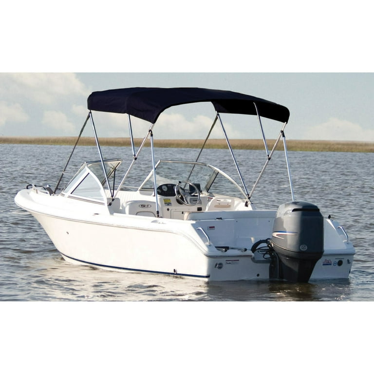 Carver A5469TB-2 Fully Assembled 3-Bow Round Tube Sunbrella Bimini