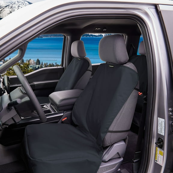 Carver Seat Covers, Universal Fit, Durable, Water-Resistant, Fits Most Bucket Seats with or without Headrests, Anti-Skid Backing, Machine Washable - Single Bucket Seat