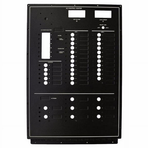 Carver Boat Blank Breaker Panel 5765716-D | Black Aluminum