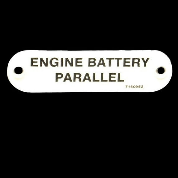 Carver / Marquis 7160952 "Engine Battery Parallel" Boat Plastic Label