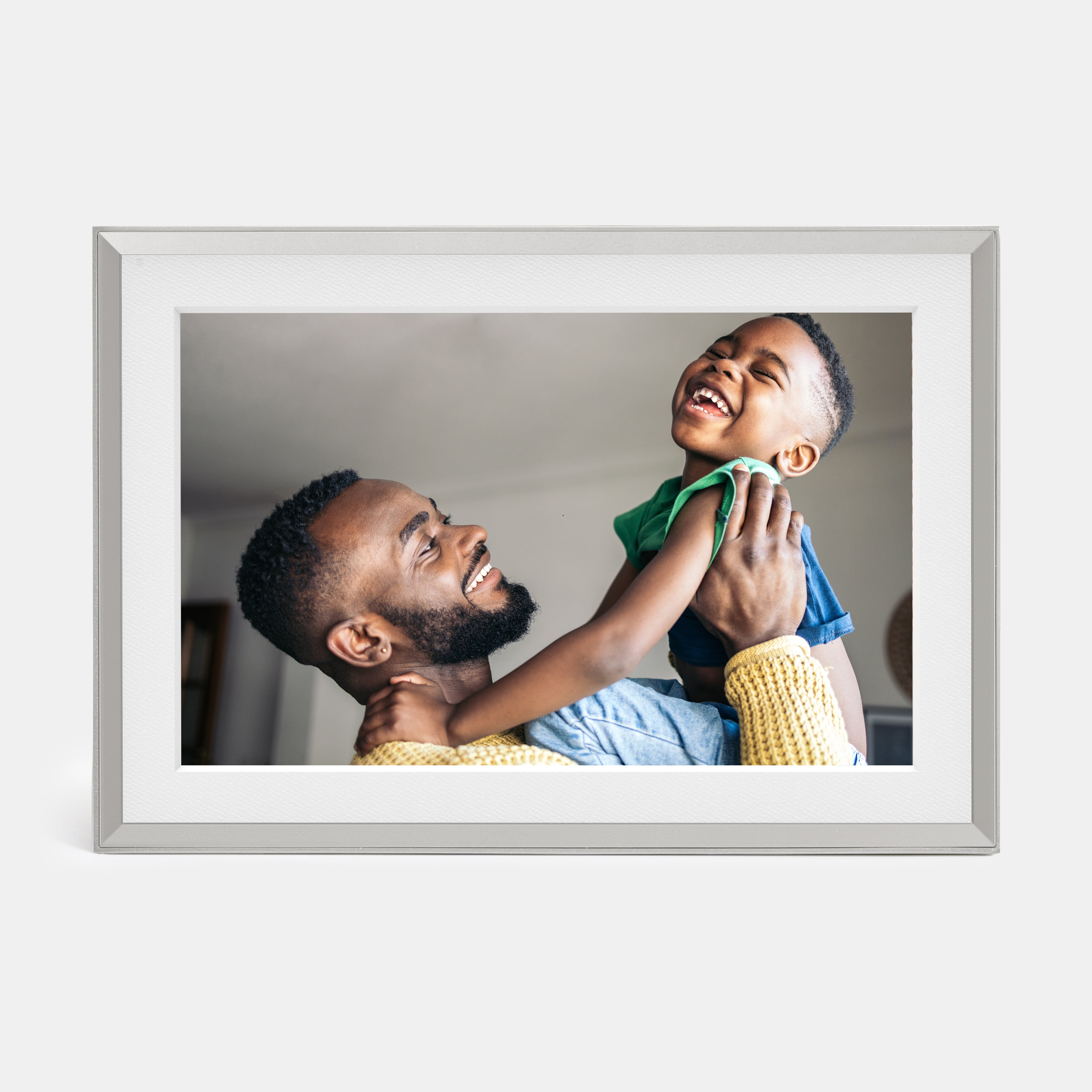 Clay and White WiFi Digital Picture Frame with LCD Screen