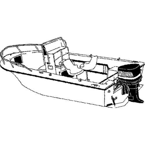 Carver Styled-to-Fit Cover for V-Hull Center Console Fishing Boat with ...