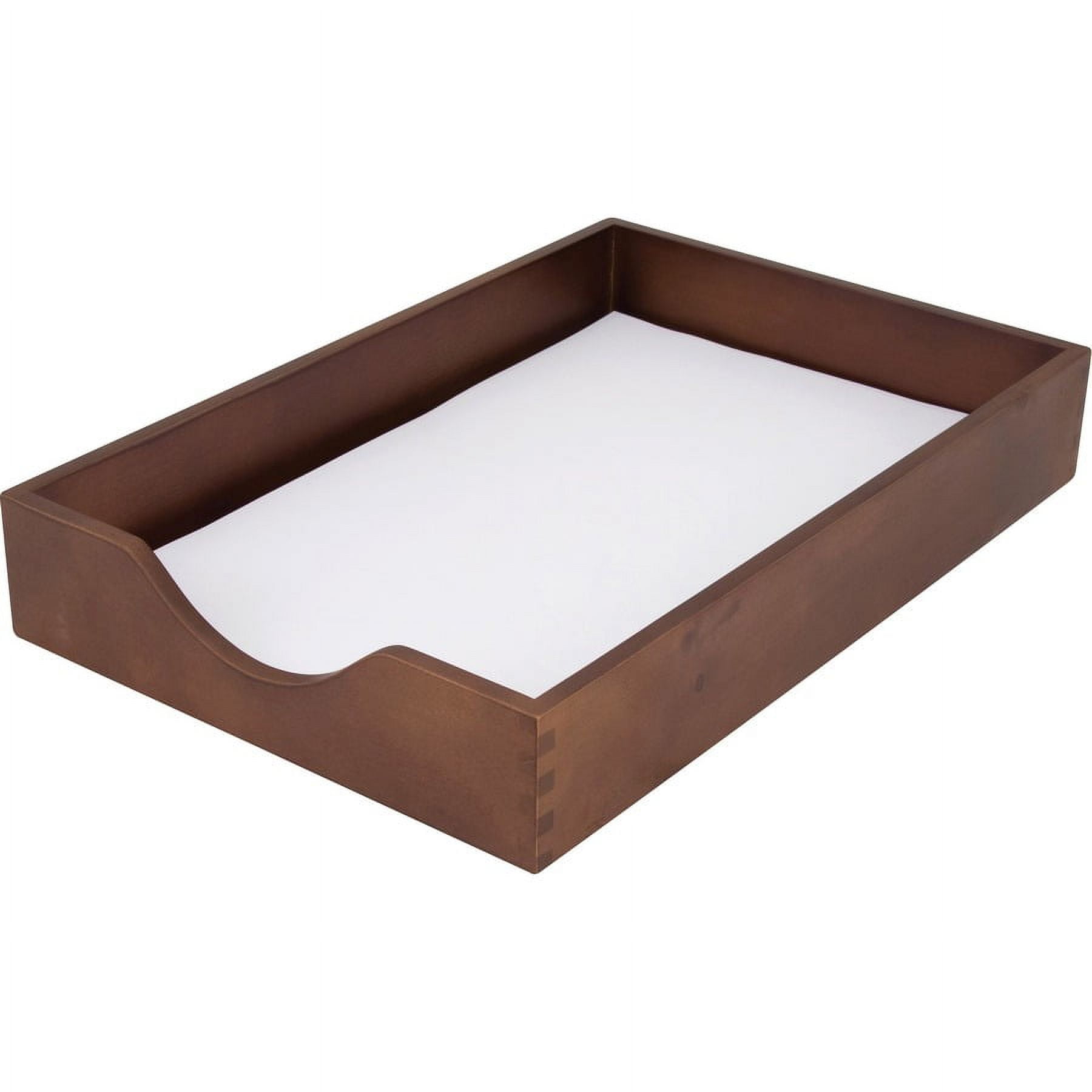 Carver Solid Wood Desk Tray - Desktop - Stackable - Walnut - Walnut - Oak - 1 Each Carver Solid Wood Desk Tray - Desktop - Stackable - Walnut - Walnut - Oak - 1 Each