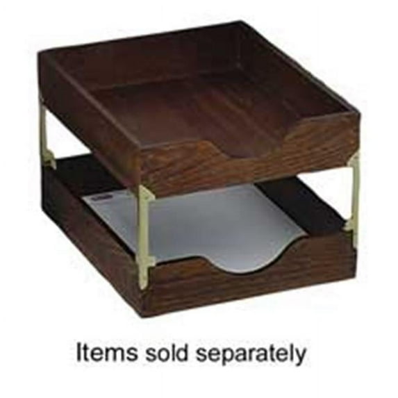 Carver Wood Products- INC.  Wood Desk Tray- Letter Size- Walnut