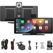 Carvera Smart 10.26 Dual-Dash Cam System, Portable Screen for Car, 4K HD Car Stereo Touch Screen Set+Mount Bracket+no Card