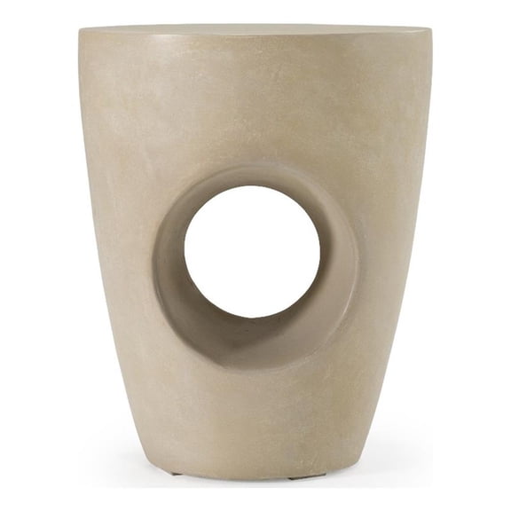 Carville - Modern Beige Fiberform Dining Stool/End Table