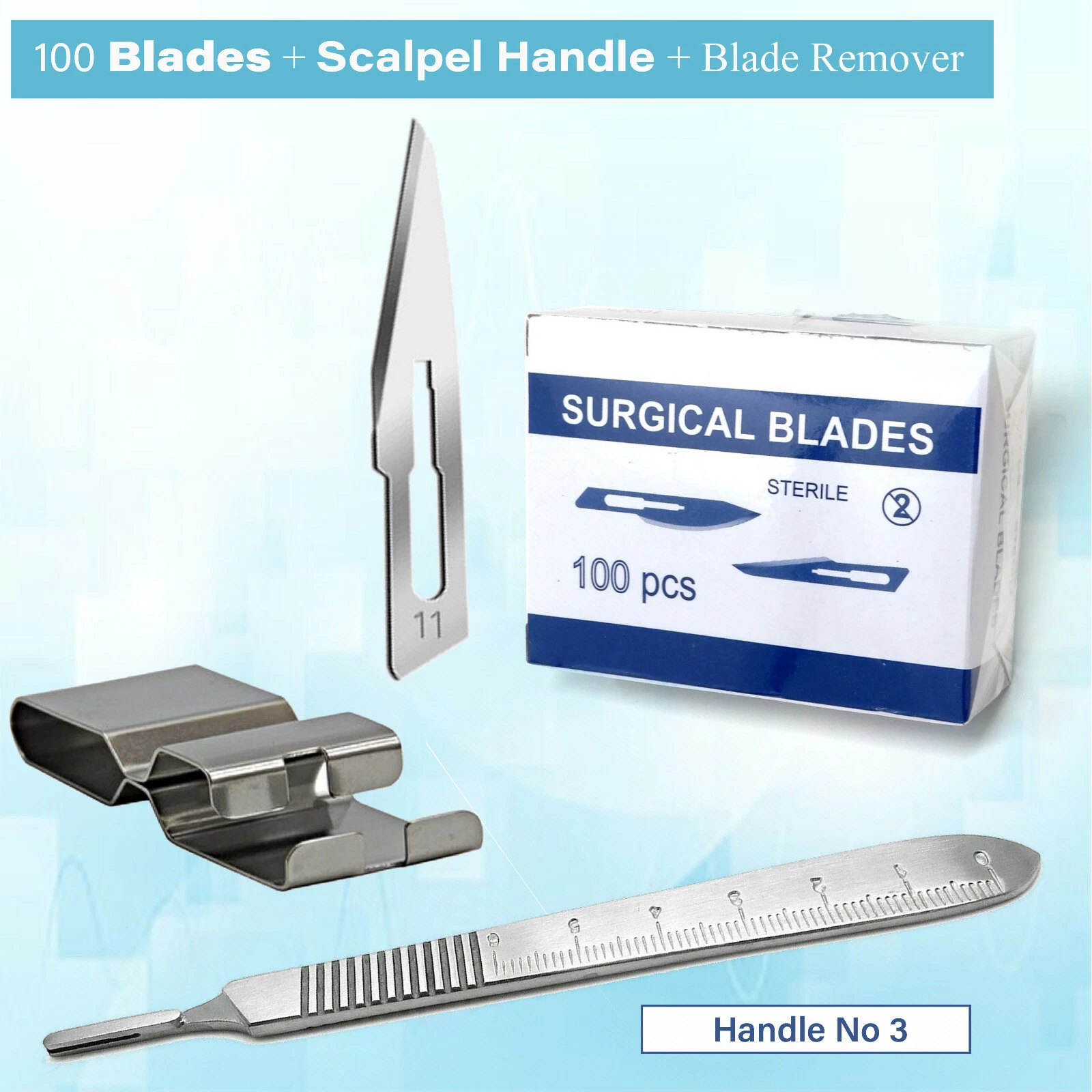 Carving Craft Hobby Knife Diy Stencil Carbon Steel Disposable #11 Blades 100Pcs