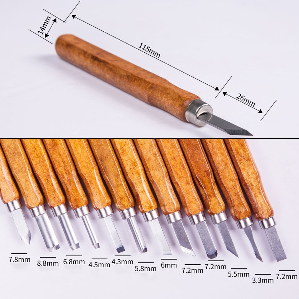 Carving Kit,12pcs Diy Woodcut Wood Tools Cutters Woodcut Cutter Wood ...