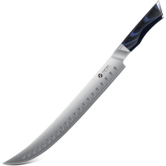 Carving Knife11.6 Inch Brisket Slicing Knife, Japanese High Carbon Steel Butcher Knives with VG10 Steel Core & G10 Handle, Full Tang Ultra Sharp Meat Cleaver for BBQ, Turkey, Roast, Brisket