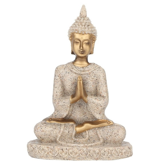 Carving Statue, Buddha Statues for Home Decor, 3.1in Small Buddha Statue Quan Yin Statues Kuan Buddha Home Ornament (A)