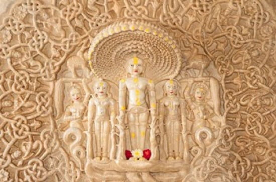 Carving on the wall Jain Temple Ranakpur Rajasthan India Canvas Art - Inger Hogstrom DanitaDelimont (22 x 15)