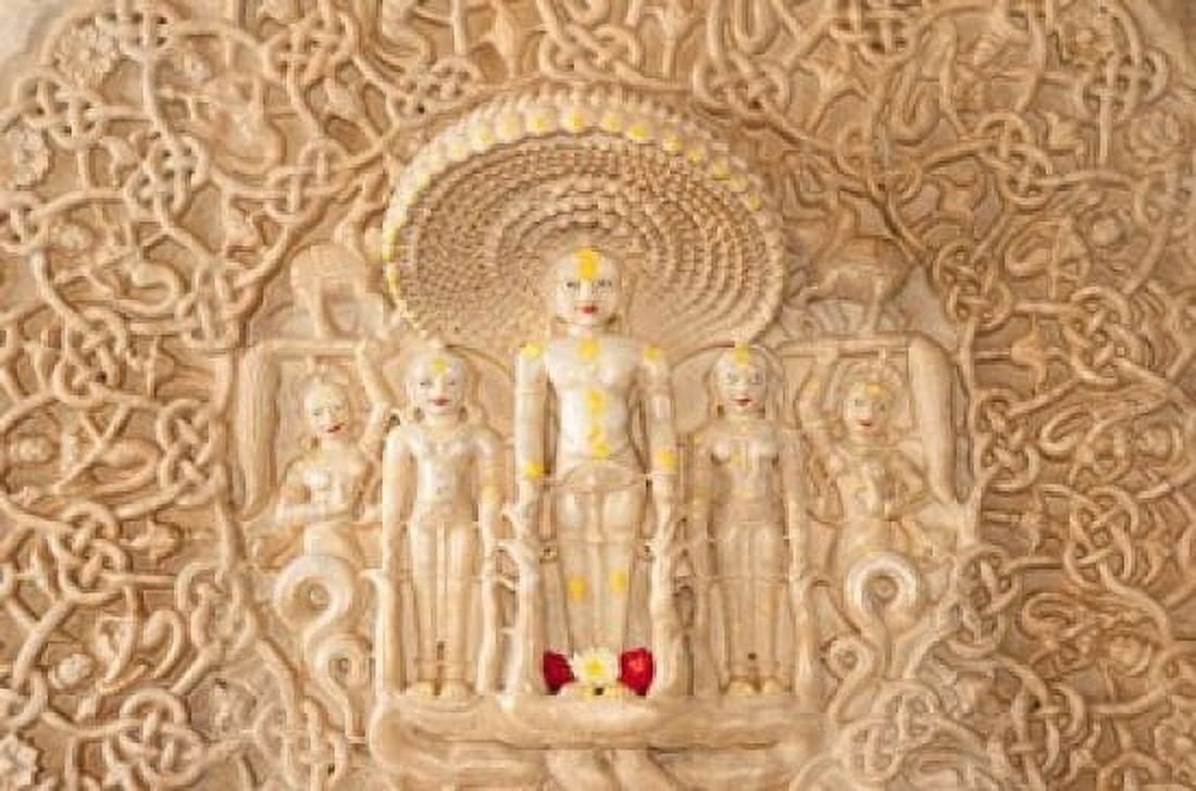 Carving on the wall Jain Temple Ranakpur Rajasthan India Canvas Art - Inger Hogstrom DanitaDelimont (36 x 24)