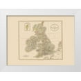 thumbnail image 1 of Cary 14x11 White Modern Wood Framed Museum Art Print Titled - British Isles - Cary 1807, 1 of 4