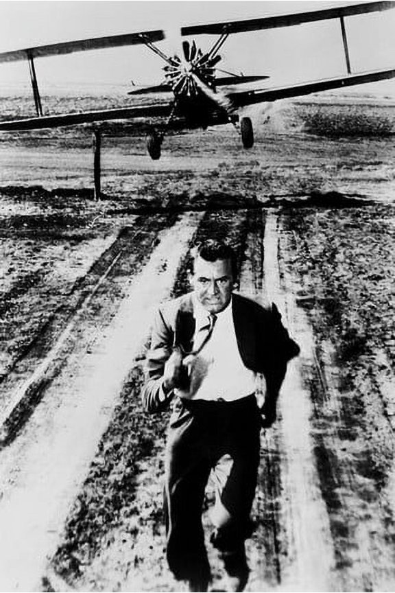Cary Grant in North by Northwest 24x36 Poster classic being chased by crop duster plane