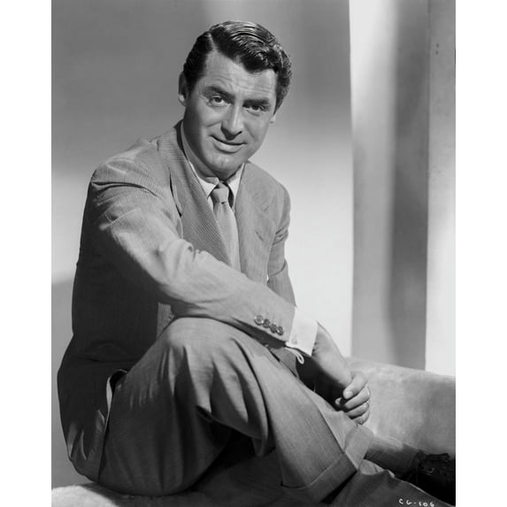 Cary Grant sitting Down In Suit With Arm On Leg High Qu Photo Print (24 x 30)