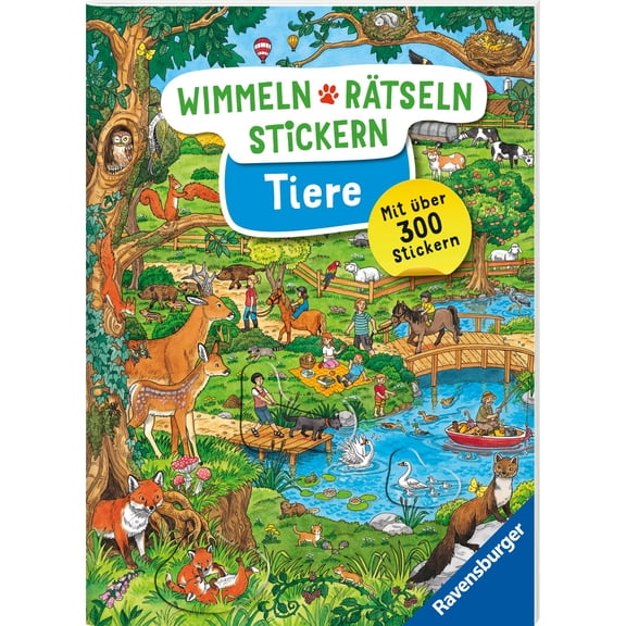 Caryad Ravensburger Wimmeln, Rtseln, Stickern: Tiere - Stickerbuch ab 4 Jahren, 13 (Paperback)