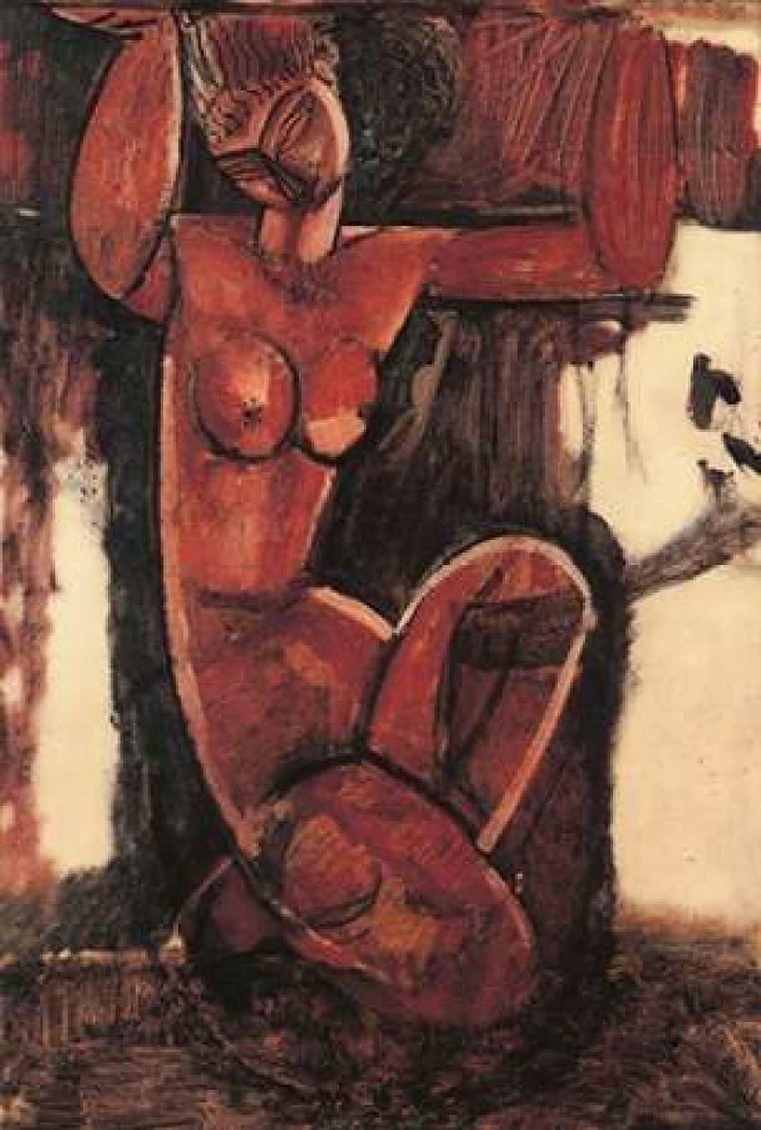 Caryatid A Canvas Art - Amedeo Modigliani (24 x 36)