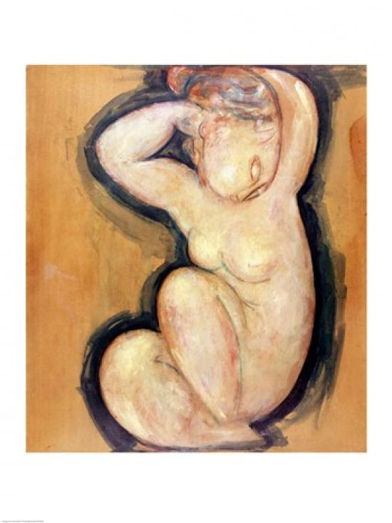 Caryatid c1913-14 Canvas Art - Amedeo Modigliani (18 x 24)