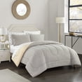 thumbnail image 1 of Casa 7-Piece Solid Reversible Comforter Set With BONUS Sheets , Light Grey, Queen, 1 of 7