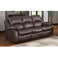 thumbnail image 1 of Casa Andrea Milano Classic Recliner Sofa with Dual Reclining Seats Bonded Leather, Black, 1 of 2