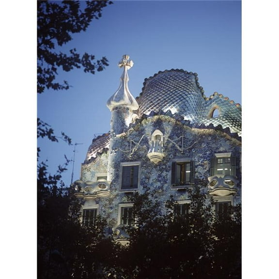 Casa Batllo At Dusk Poster Print, 26 x 36 - Large