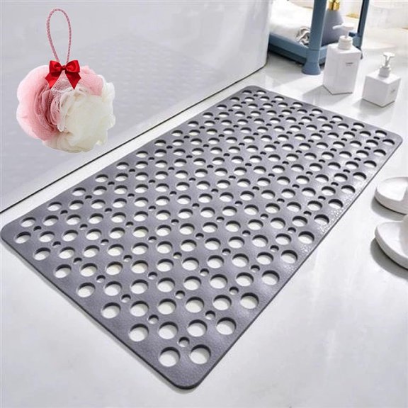 Casa and Beyond Shower Mat, Casaandbeyond Secure Shower Mat Non-Slip, Soft Machine Washable Antislip Shower Stall Mats, Soft Textured Design, Quick-Drying Fabric for Bathrooms