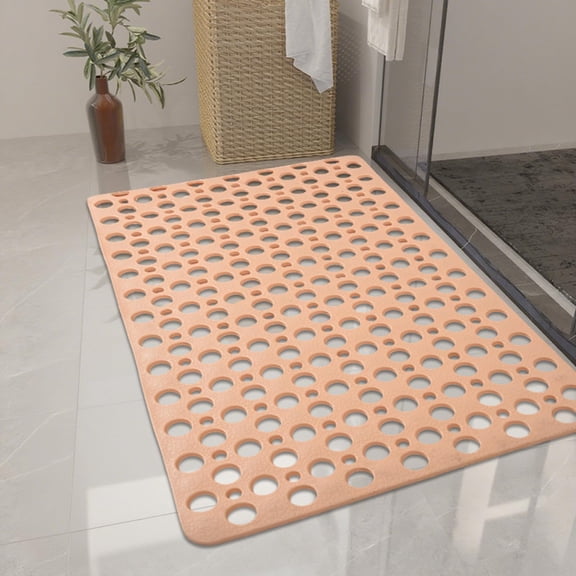 Casa and Beyond Shower Mat Non Slip Bath Mat Secure Shower Mat Easy to Clean Drains Fast Easy Dry Cut Soft Machine Washable Bathtub mat for Inside Shower (Green,35.4 * 23.6 in)