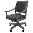 thumbnail image 1 of Casa Caster Solid Wood Dining Chair - Northwest Elk Charcoal Fabric - Grey, 1 of 2