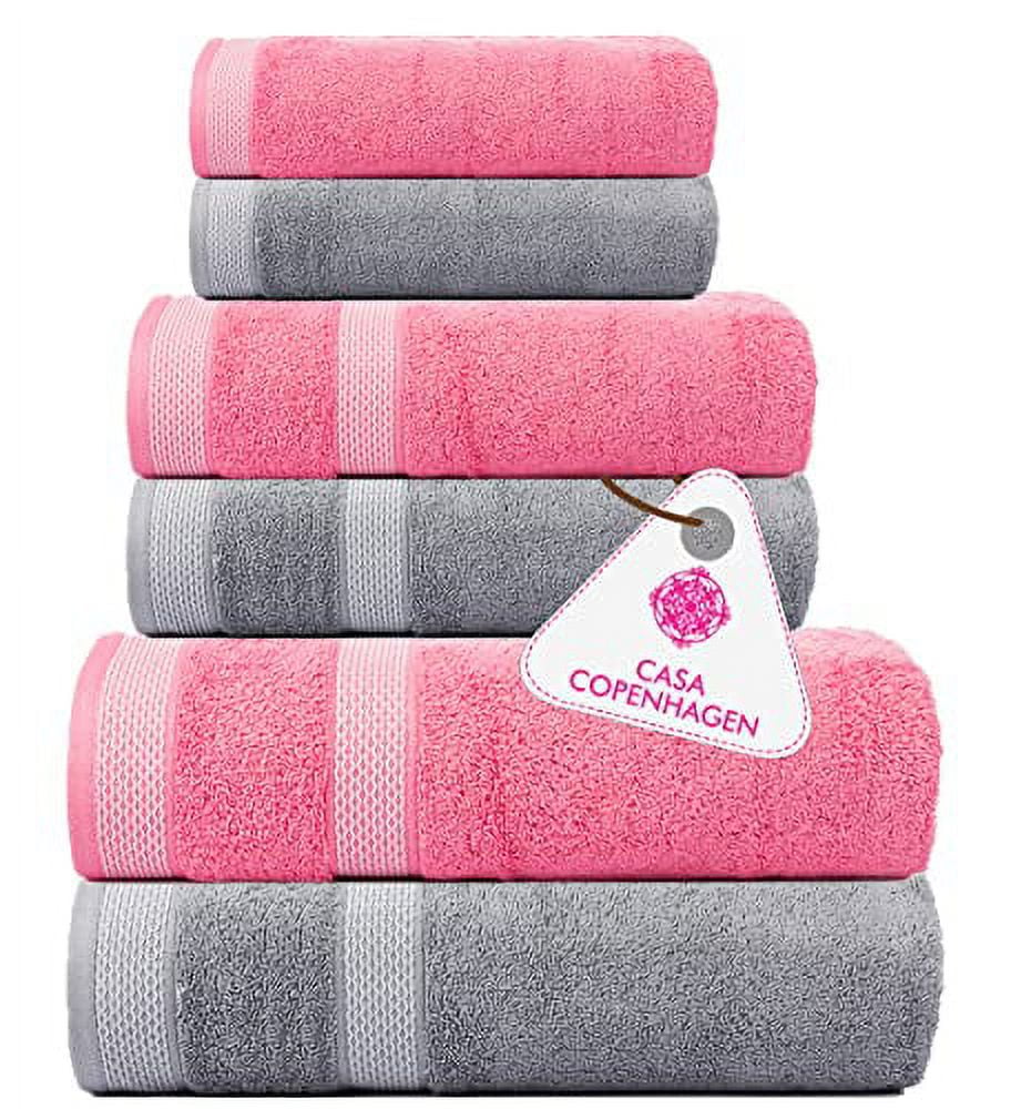 Pink grey towels deals