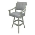 thumbnail image 1 of Casa Extra Tall 34" Solid Wood Bar Stool - Hemsath Slate Fabric -  ET Wood, 1 of 3