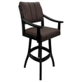 thumbnail image 1 of Casa Extra Tall 34" Solid Wood Stool - Northwest Whiskey Brown Fabric - Black, 1 of 2