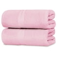 thumbnail image 1 of Casa Lino 2Pc Premium Bath Sheets (Extra Large) for Adults (72" x 36") - 100% Cotton, 400GSM, Ultra Absorbent (Blush), 1 of 6