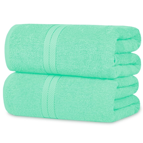 Casa Lino 2Pc Premium Bath Sheets (Extra Large) for Adults (72" x 36") - 100% Cotton, 400GSM, Ultra Absorbent (Sky Blue)