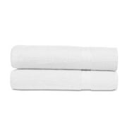 Casa Lino 36x72 Bath Sheets, Set of 2 | 100% Cotton Towels for Bathroom, Hotel, Spa, Gym, White