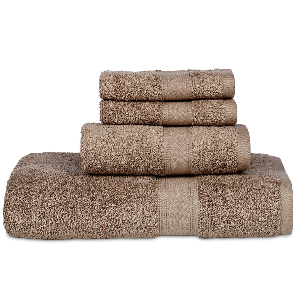 Casa Lino 4Pc Bath Towel Set | 100% Cotton, 1 Bath Towel, 1 Wash Cloth ...