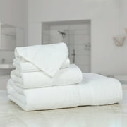 Casa Lino 4Pc Bath Towel Set | 100% Cotton, 1 Bath Towel, 2 Wash Cloth, 1 Hand Towels | White
