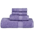 thumbnail image 1 of Casa Lino 4Pc Premium Bath Towel Set (1 Bath Towel, 2 Washcloths, 1 Hand Towel) - 100% Cotton, 400GSM & Ultra Absorbent (Purple), 1 of 7