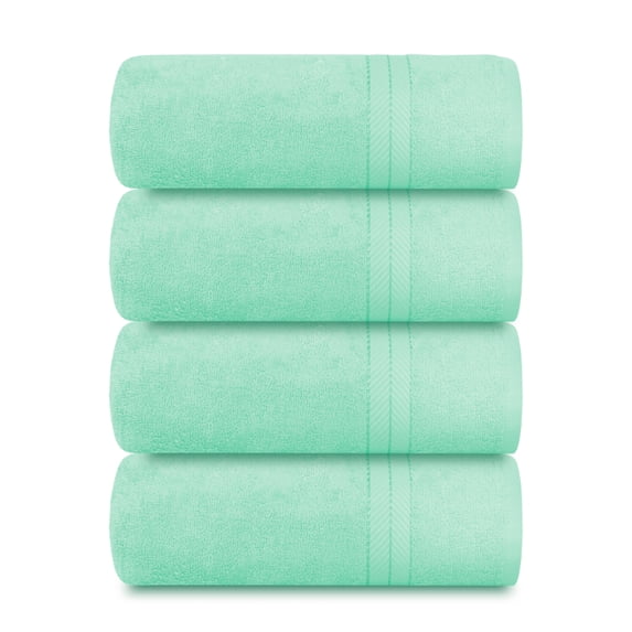 Casa Lino 4Pc Premium Bath Towels (54" x 27") - 100% Cotton, 400GSM, Ultra Soft & Absorbent (Sky Blue)