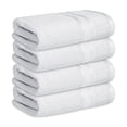 thumbnail image 1 of Casa Lino 4Pc Premium Bath Towels (54" x 27") - 100% Cotton, 400GSM, Ultra Soft & Absorbent (White), 1 of 6