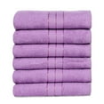 thumbnail image 1 of Casa Lino 6Pc Hand Towels for Gym & Spa (24" x 16") 100% Cotton, 400GSM, Ultra Soft & Absorbent (Violet Tulip), 1 of 7