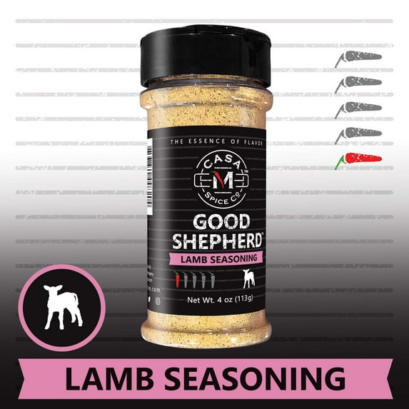 Casa M Spice Co® Good Shepherd® Lamb Seasoning — Gourmet Lamb Chop Prime Rib Seasoning Dry Rub • Very Low Sodium • Low Salt • No MSG • Keto Friendly Lamb Spices and Seasonings
