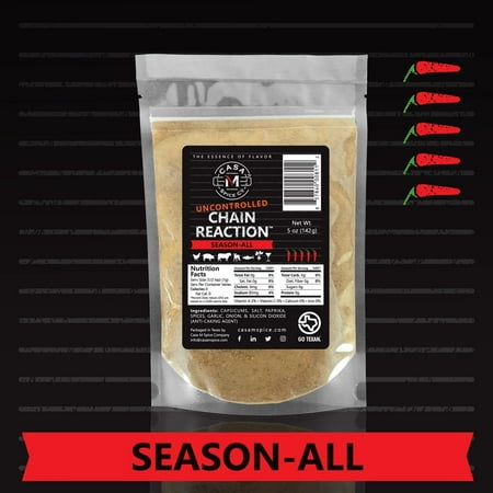 Casa M Spice Co® Uncontrolled Chain Reaction® Season-All — Gourmet All Purpose Seasoning • Low Sodium • Low Salt • No MSG • Gluten Free • Keto Friendly BBQ Spices and Seasonings and Dry Rubs