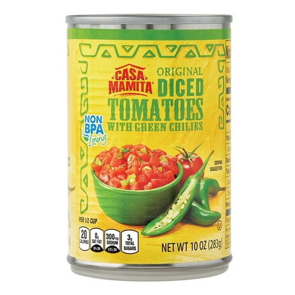 Casa Mamita Diced Tomatoes with Green Chilies 10 oz