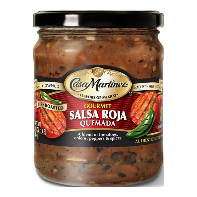 Casa Martinez Medium Fire Roasted Roja Quemada Salsa, 16 oz
