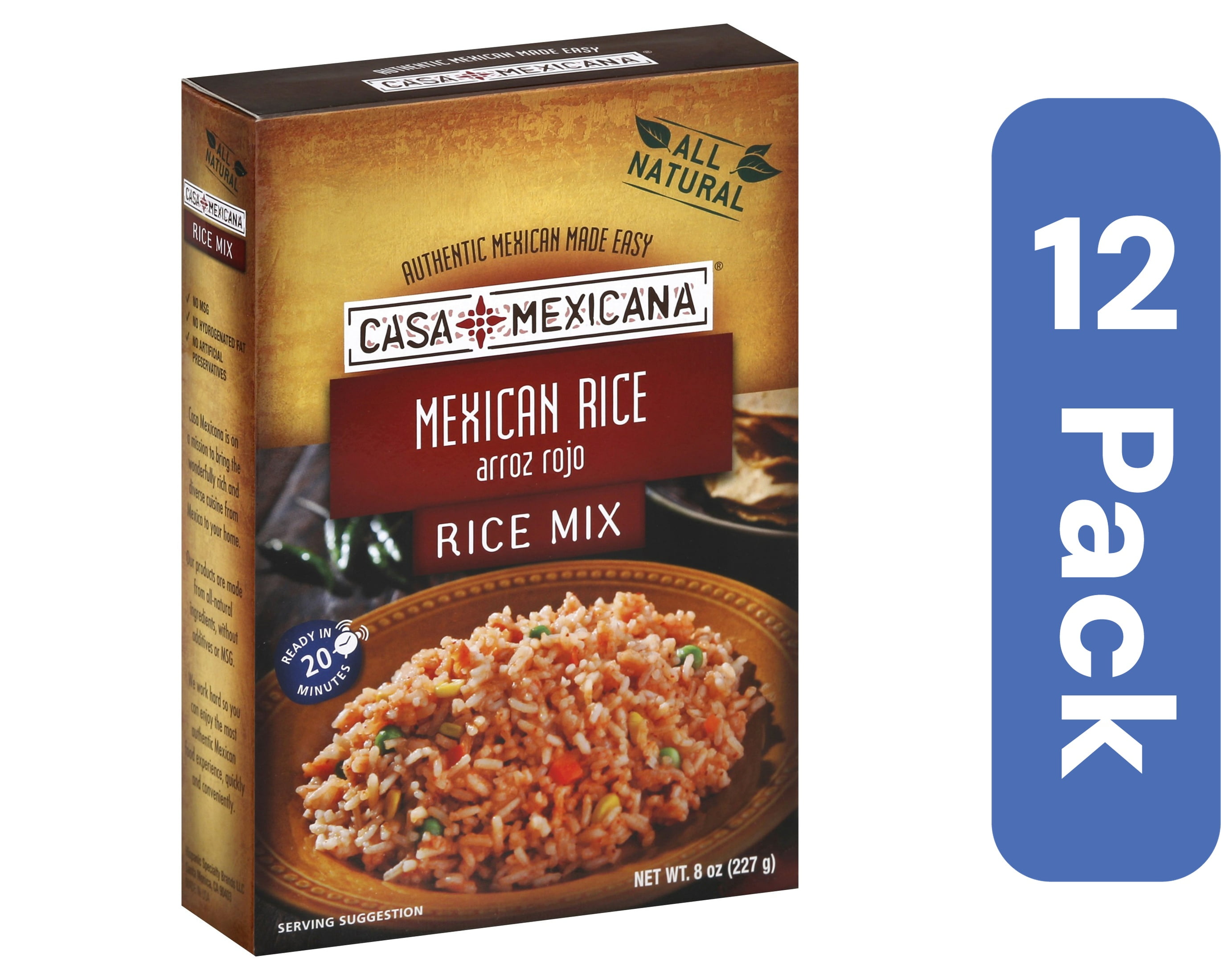 Mexican Rice Store Casa Mexicana Mexican Rice 8 oz (Pack Of 12) - Walmart.com