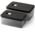 thumbnail image 1 of Casa Origin Microwavable Food Containers with Lid, 2 Pieces - Rectangle (Black), 1 of 10