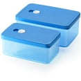 thumbnail image 1 of Casa Origin Microwavable Food Containers with Lid, 2 Pieces - Rectangle (Blue), 1 of 10