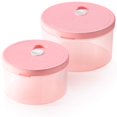 thumbnail image 1 of Casa Origin Microwavable Food Containers with Lid, 2 Pieces - Round (Pink), 1 of 10